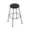 Holland Bar Stool Co 30" Stationary Bar Stool, Black Wrinkle, Graph Coal Seat 303030BW018 - alternate 1